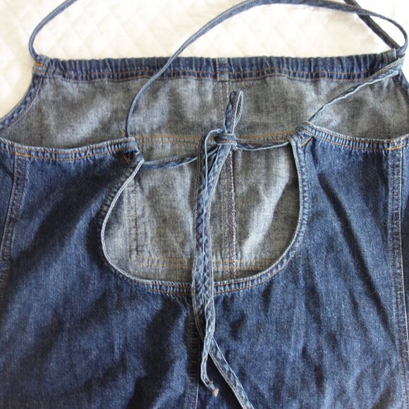 Vtg Made in U.S.A. GUESS Denim Overalls Dress – Jr 7 - Picture 3 of 10